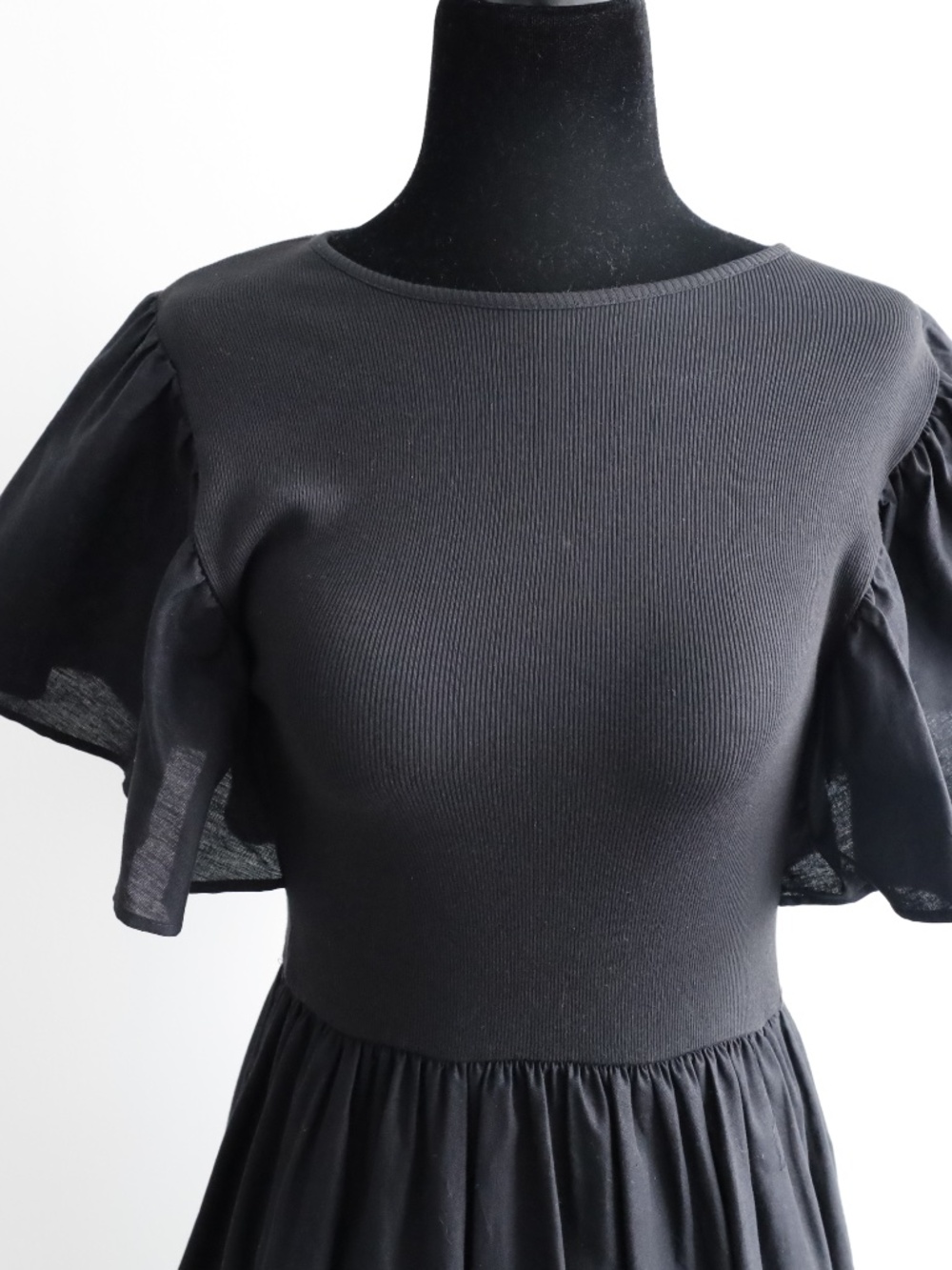 Zara Black Ruffle Dress - Picture 3 of 6